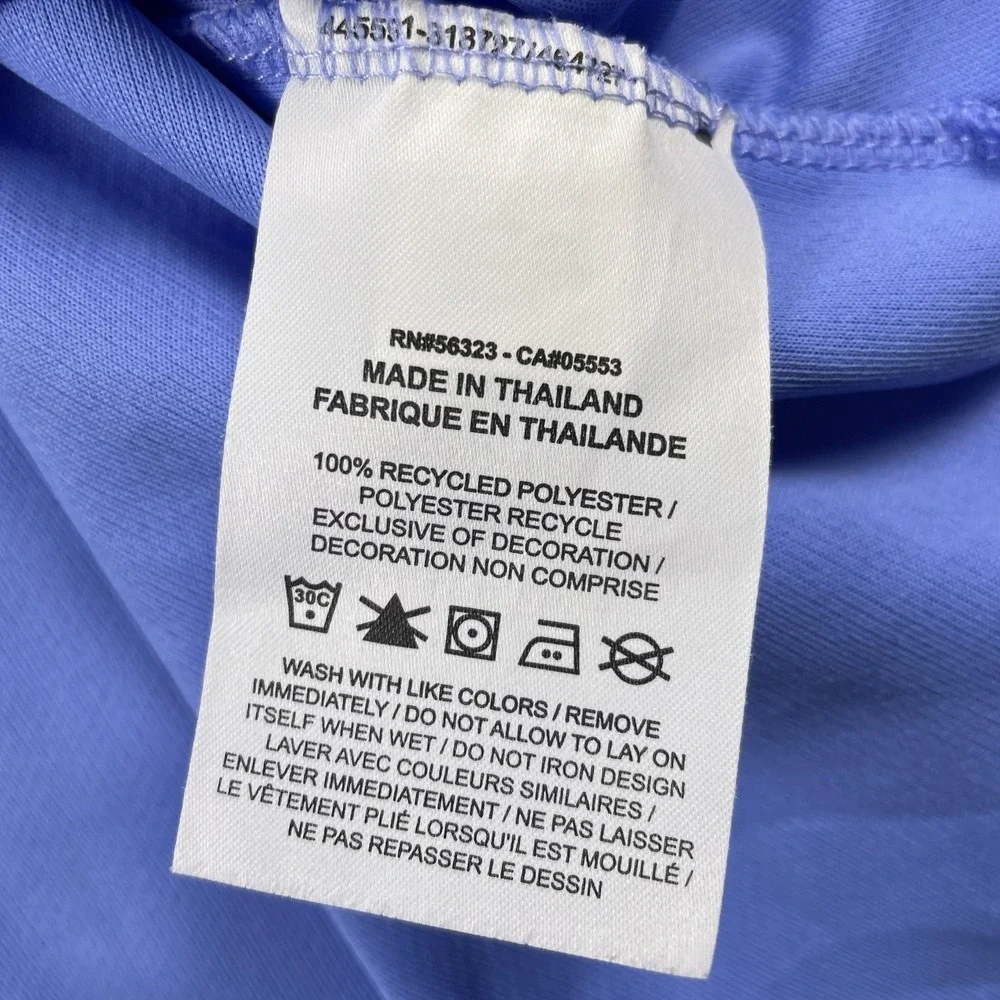 Nike Polo Shirt Men XL Blue Dri-FIT Performance Short Sleeve Tipped Collar